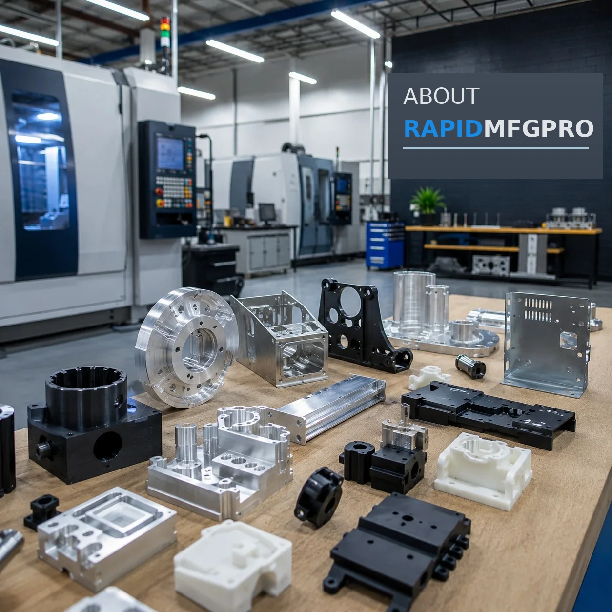 Manufacturing equipment operating on a factory floor