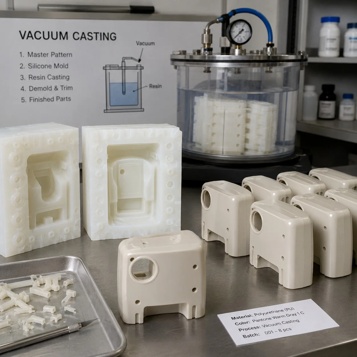 Vacuum cast aerospace prototype part