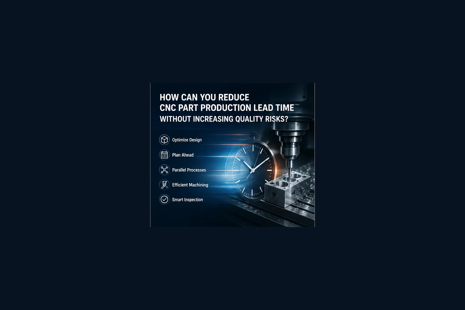 CNC machining schedule and inspection controls used to reduce production lead time safely