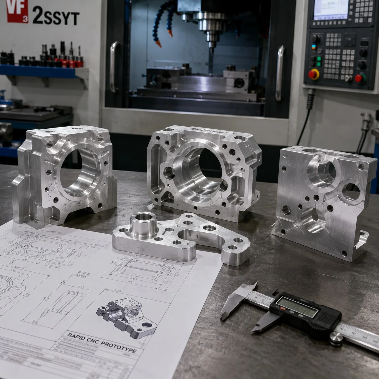 CNC machined metal prototype part