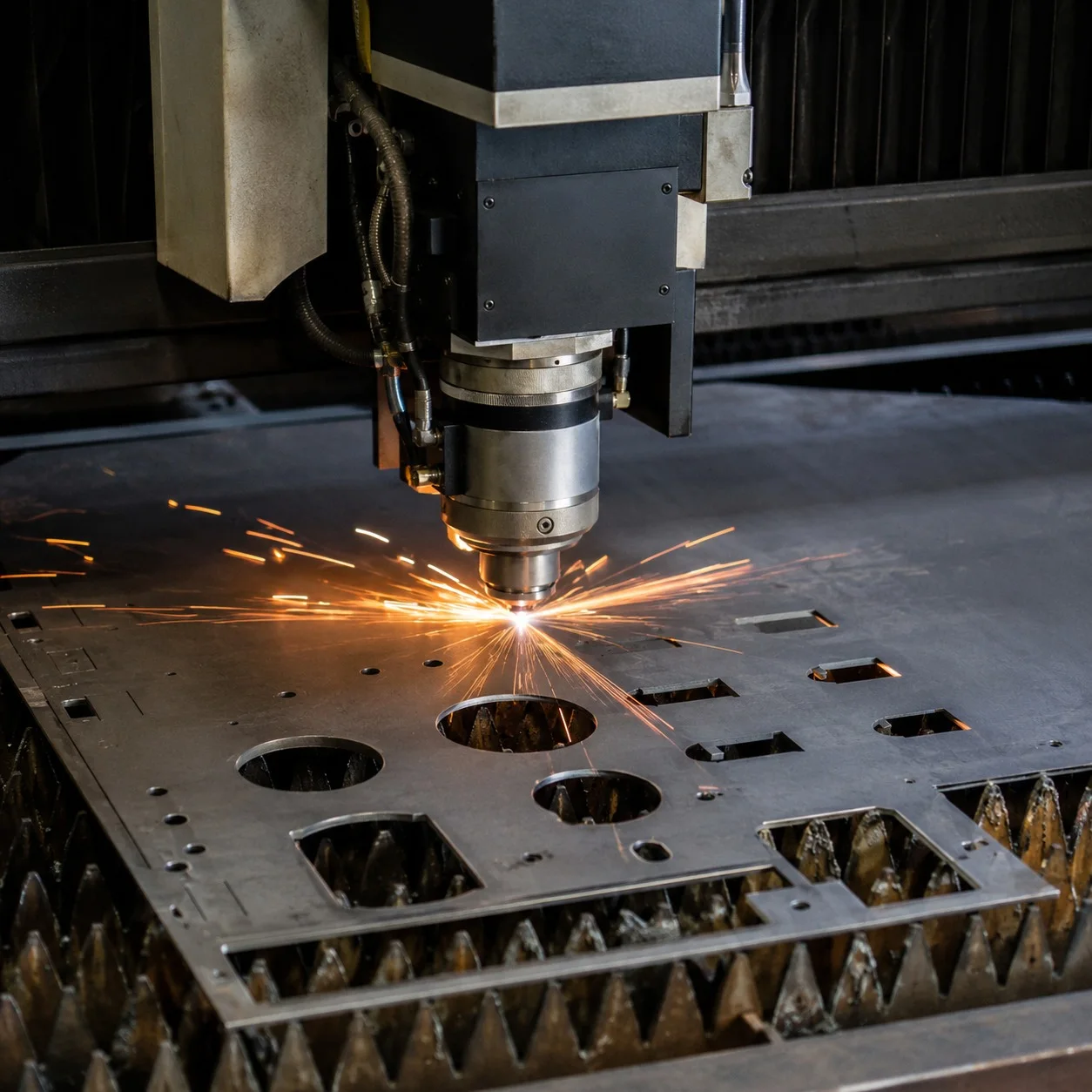 Laser cutting sheet metal